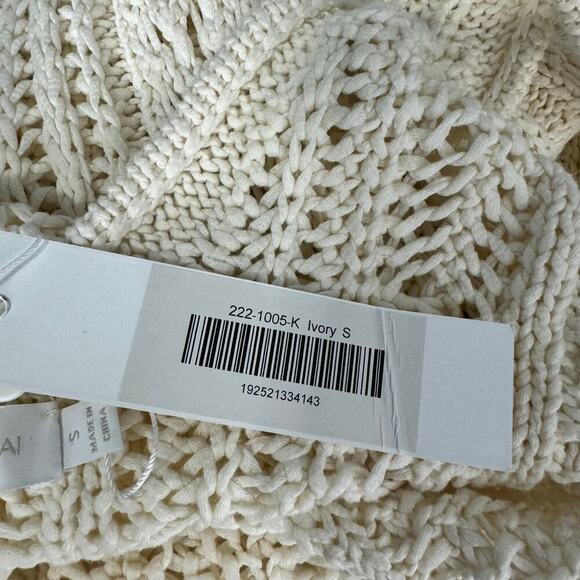 Jonathan Simkhai Kamilah Fringe Dress Midi Crochet Ivory Resort Cotton Small - Picture 10 of 11